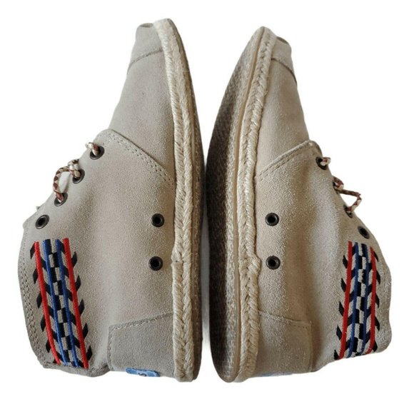 Toms Sand Alarco Desert Botas Chukka Boot Suede Leather Tan Lace Up Size 5.5 - Picture 9 of 11